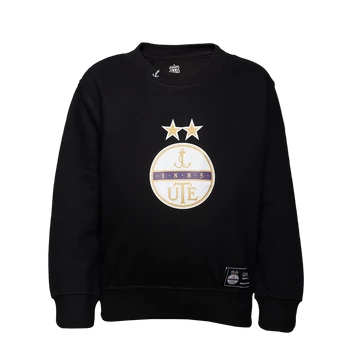Sweatshirt gyerek címeres, fekete