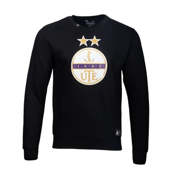 Sweatshirt férfi címeres, fekete