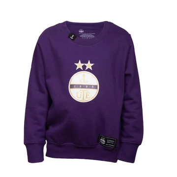 Sweatshirt gyerek címeres, lila
