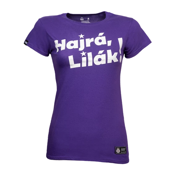 Póló kerek nyakú, női, Hajrá Lilák!
