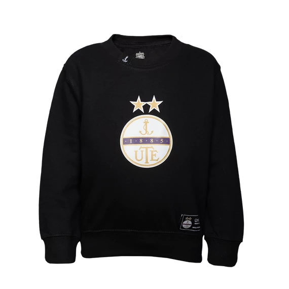 Sweatshirt gyerek címeres, fekete