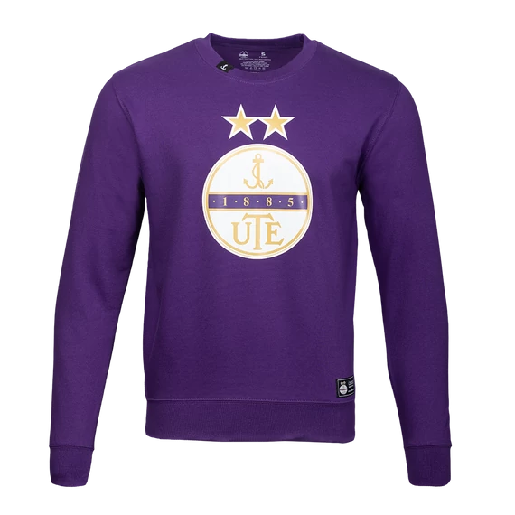Sweatshirt férfi címeres, lila