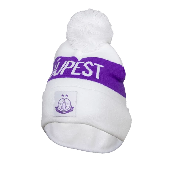 Kötött sapka fehér-lila gyerek, Újpest 140