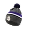 Kötött sapka pompom felnőtt, szürke, címeres